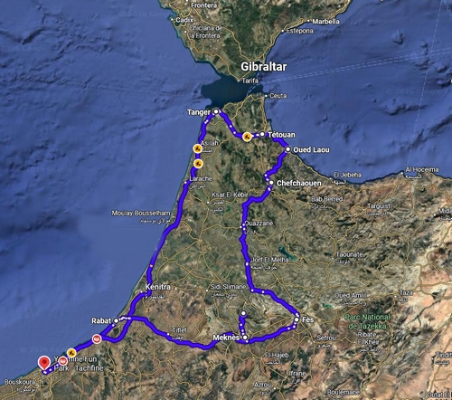 Itinéraire au Maroc